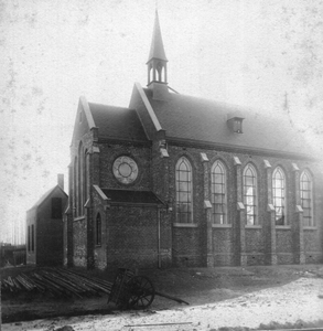 140269 De kapel van het missiehuis St. Charles in aanbouw te Esch