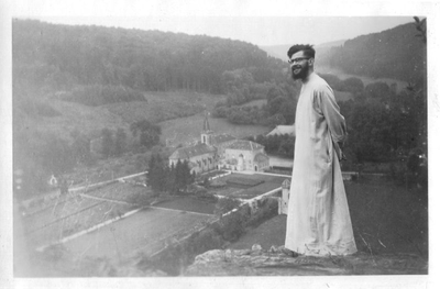 140471 Broeder Hubertus (Harrie Schellen) bij het klooster Marienthal te Rheinland-Paltz in Duitsland
