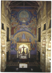 186363 Wandschilderingen in de kerk van het Nebo-klooster te Nijmegen