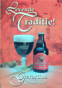 186804 Promotie-poster 'Gerardus Kloosterbier Wittem' gebrouwen door Gulpener bierbrouwerij