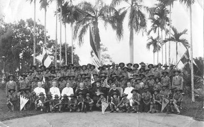 186989 De verkennerij bloeit in de missie van de paters Redemptoristen (Suriname)