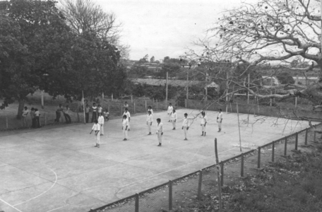 187097 Sport bij de technische school van de Redemptoristen bij de Universiteit van Campina Grande te Pernambuco (Brazilië)