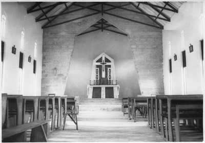 212045 Interieur kerk te Abor (Ghana)