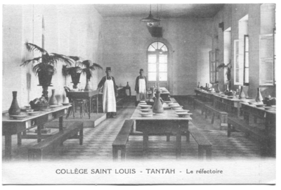 212086 Eetzaal van het college te Tantah (Egypte)
