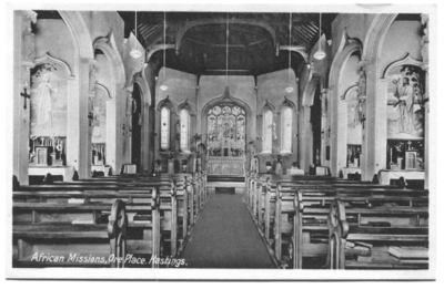 212135 Interieur kapel in groot seminarie Ore Place te Hastings (Engeland)