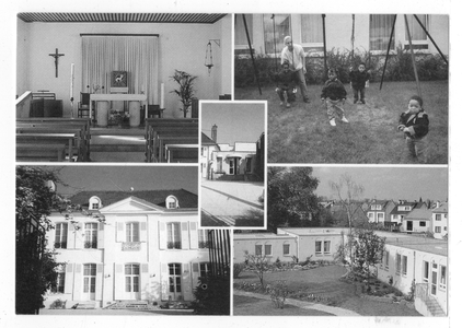 102191 Fotocollage van het klooster te Arnouville-les-Gonesse (Frankrijk)