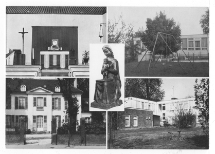 102192 Fotocollage van het klooster te Arnouville-les-Gonesse (Frankrijk)