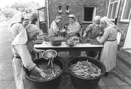 200046 Snijbonen schoonmaken en snijden in de priorij te Heesch