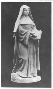 242034 Beeld van Johanna de Lestonnac, de stichteres van de Orde van Onze Lieve Vrouw