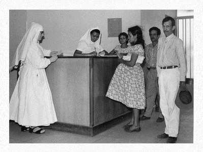 170397 Registratie van een patiënt in het ziekenhuis De Fatima te Mineiros (Brazilië)