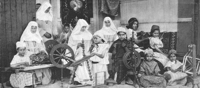 116048 Onderricht van de Witte Zusters in het spinnen en weven, Algiers (Algerije)