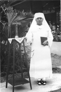 122227 Zuster Catharina van de communiteit te Medan (Noord-Sumatra), Indonesië