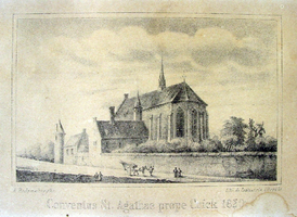 VW-P017-Am0171 Litho, het klooster St. Agatha