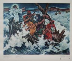 VW-B021-039 Bijbelplaat Nieuwe Testament, storm op het meer