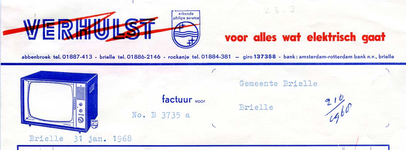 AB_VERHULST_003 Abbenbroek, Verhulst - Alle installatiewerken, Elektrische apparatuur, w.o. Radiotoestellen, ...