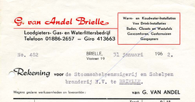 BR_ANDEL_001 Brielle, G. van Andel Brielle - G. van Andel Brielle, Loodgieters- gas- en waterfittersbedrijf, warm- en ...
