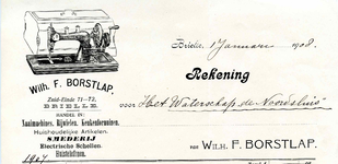 BR_BORSTLAP_009 Brielle, Wilh. F. Borstlap - Wilh. F. Borstlap, handel in: naaimachines, rijwielen, keukenfornuizen, ...