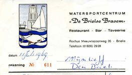BR_BRASEM_002 Brielle, De Brielse Brasem - De Brielse Brasem, Watersportcentrum, Restaurant, Bar, Taveerne, (1969)