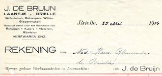 BR_BRUIJN_001 Brielle, J. de Bruijn - J. de Bruijn, Schilderen, behangen, witten, glazenmaken. Speciaal adres voor het ...