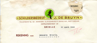BR_BRUIJN_005 Brielle, J. de Bruyn - J. de Bruyn, schildersbedrijf, (1949)