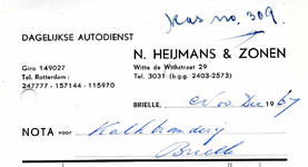 BR_HEIJMANS_009 Brielle, N. Heijmans & Zonen - N. Heijmans & Zonen, Dagelijkse autodienst, (1967)