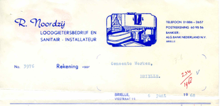 BR_NOORDZIJ_002 Brielle, Noordzij - R. Noordzij, loodgietersbedrijf en sanitair-installateur, (1968)