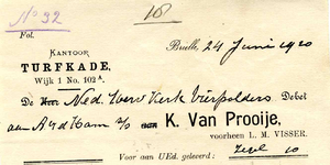 BR_PROOIJEN_004 Brielle, Van Prooije - K. van Prooije, voorheen L.M. Visser. Drankhandel, (1920)