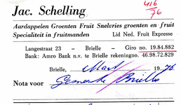 BR_SCHELLING_001 Brielle, Jac. Schelling - Jac. Schelling, Aardappelen, Groenten, Fruit, Snelvries groenten en fruit, ...