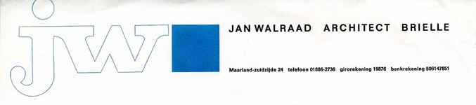 BR_WALRAAD_003 Brielle, Walraad - JW, Jan Walraad architect Brielle, (1969)