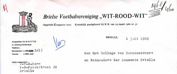 BR_WITROODWIT_001 Brielle, Wit-Rood-Wit - Brielse Voetbalvereniging Wit-Rood-Wit , opgericht 2 augustus 1919. ...