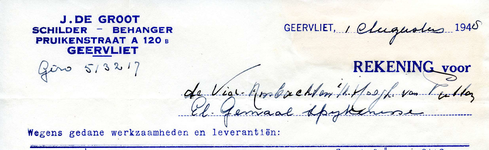 GE_GROOT_001 Geervliet, De Groot - J. de Groot, Schilder - behanger, (1948)