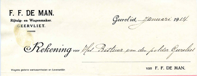 GE_MAN_001 Geervliet, De Man - F.F. de Man, Rijtuig- en wagenmaker, Geervliet, (1914)