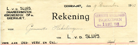 GE_SLUIS_002 Geervliet, v.d. Sluis - L. v.d. Sluis, Draineerbuizen, (1943)