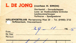 HE_JONG_002 Hellevoetsluis, De Jong - L. de Jong (voorheen H. Simon). IJzerhandel, Gereedschappen, Luxe- en ...