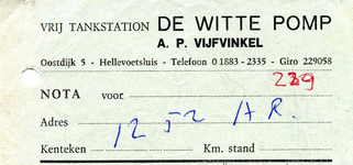 HE_VIJFVINKEL_003 Hellevoetsluis, Vijfvinkel - A.P. Vijfvinkel. Vrij tankstation De Witte Pomp , (1971)