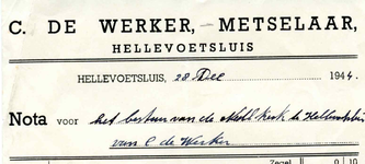 HE_WERKER_001 Hellevoetsluis, De Werker - C. de Werker, Metselaar Hellevoetsluis, (1944)