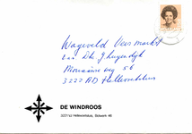 HE_WINDROOS_002 Hellevoetsluis, De Windroos - Voortgezet speciaal onderwijs; De Windroos (ENVELOPPE), (1987)