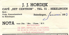 HK_HORDIJK_002 Hekelingen, Hordijk - Café Het Centrum J.J. Hordijk, (1953)