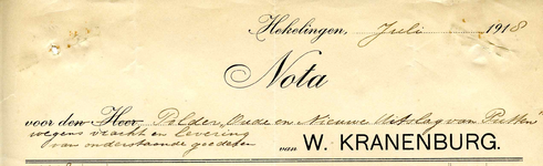 HK_KRANENBURG_001 Hekelingen, Kranenburg - W. Kranenburg, (1918)