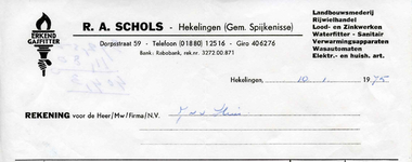 HK_SCHOLS_005 Hekelingen, Schols - R.A. Schols, Landbouwsmederij, Rijwielhandel, Lood- en zinkwerken, waterfitter - ...