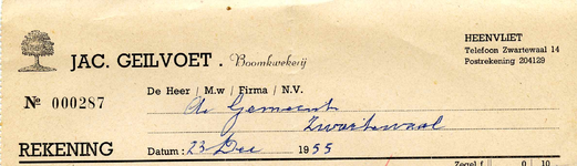 HV_GEILVOET_003 Heenvliet, Geilvoet - Jac. Geilvoet, Boomkwekerij, (1955)