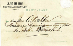 HV_GRAAF_002 Heenvliet, Van der Graaf - Jb. van der Graaf, Nieuwesluis (BRIEFKAART), (1907)