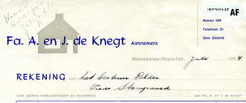 HV_KNEGT_001 Heenvliet, Knegt - Fa. A. en J. de Knegt, Aannemers Nieuwesluis-Heenvliet, (1954)