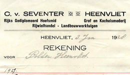 HV_SEVENTER_001 Heenvliet, V. Seventer - C. v. Seventer, Rijks gediplomeerd hoefsmid, Grof en kachelsmederij, ...