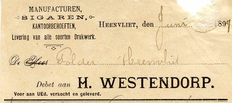 HV_WESTENDORP_001 Heenvliet, Westendorp - H. Westendorp, Manufacturen, sigaren, kantoorbehoeften, levering van alle ...