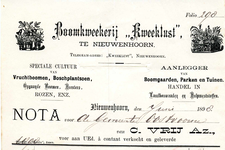 NN_VRIJ_002 Nieuwenhoorn, Vrij - Boomkweekerij Kweeklust , C. Vrij Az., Speciale cultuur van vruchtboomen, ...