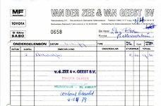 NN_ZEE_001 Nieuwenhoorn, Van der Zee en Van Geest - Van der Zee & Van Geest BV, Garagebedrijf. Dealer van Toyota, (1979)