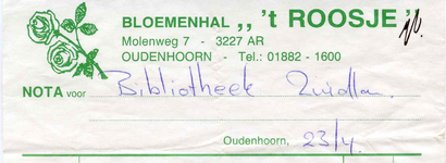OH_ROOSJE_001 Oudenhoorn, 't Roosje - Bloemenhal 't Roosje 