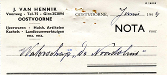 OV_HENNIK_002 Oostvoorne, Van Hennik - J. van Hennik, IJzerwaren - Huishoudelijke Artikelen, Kachels - ...