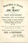 OV_MAN_001 Oostvoorne, De Man - Bonds-Hotel et Pension De Man , Café restaurant. Lommerrijken tuin met speelplaats ...